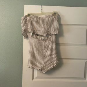 Striped romper